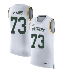 Men's Nike Green Bay Packers #73 Jahri Evans Limited White Rush Player Name & Number Tank Top NFL Jersey