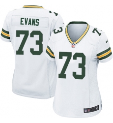 Women's Nike Green Bay Packers #73 Jahri Evans Game White NFL Jersey