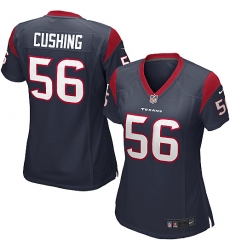 Women's Nike Houston Texans #56 Brian Cushing Game Navy Blue Team Color NFL Jersey