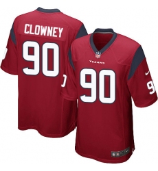 Men's Nike Houston Texans #90 Jadeveon Clowney Game Red Alternate NFL Jersey