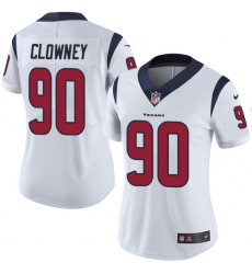Women's Nike Houston Texans #90 Jadeveon Clowney Elite White NFL Jersey