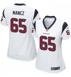 Women's Nike Houston Texans #65 Greg Mancz Game White NFL Jersey