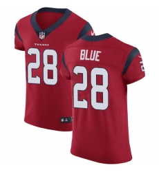 Men's Nike Houston Texans #28 Alfred Blue Red Alternate Vapor Untouchable Elite Player NFL Jersey
