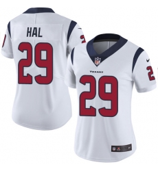 Women's Nike Houston Texans #29 Andre Hal Elite White NFL Jersey
