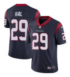 Youth Nike Houston Texans #29 Andre Hal Limited Navy Blue Team Color Vapor Untouchable NFL Jersey