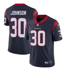 Youth Nike Houston Texans #30 Kevin Johnson Elite Navy Blue Team Color NFL Jersey