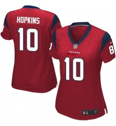 Women's Nike Houston Texans #10 DeAndre Hopkins Game White NFL Jersey