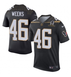 Men's Nike Houston Texans #46 Jon Weeks Elite Black Team Irvin 2016 Pro Bowl NFL Jersey