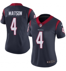 Women's Nike Houston Texans #4 Deshaun Watson Elite Navy Blue Team Color NFL Jersey