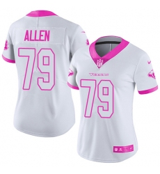 Women's Nike Houston Texans #79 Jeff Allen Limited White/Pink Rush Fashion NFL Jersey