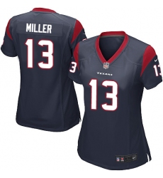 Women's Nike Houston Texans #13 Braxton Miller Game Navy Blue Team Color NFL Jersey