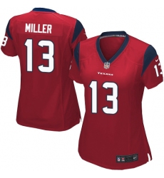 Women's Nike Houston Texans #13 Braxton Miller Game Red Alternate NFL Jersey