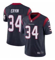 Youth Nike Houston Texans #34 Tyler Ervin Limited Navy Blue Team Color Vapor Untouchable NFL Jersey