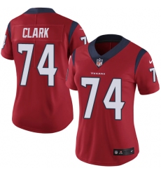 Women's Nike Houston Texans #74 Chris Clark Elite Red Alternate NFL Jersey