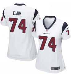 Women's Nike Houston Texans #74 Chris Clark Game White NFL Jersey