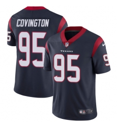 Youth Nike Houston Texans #95 Christian Covington Elite Navy Blue Team Color NFL Jersey