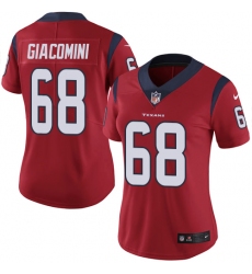 Women's Nike Houston Texans #68 Breno Giacomini Elite Red Alternate NFL Jersey