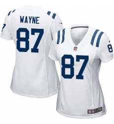 Women's Nike Indianapolis Colts #87 Reggie Wayne Game White NFL Jersey