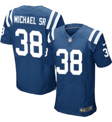 Men's Nike Indianapolis Colts #38 Christine Michael Sr Elite Royal Blue Team Color NFL Jersey