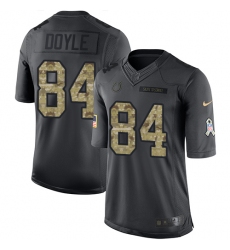 Men's Nike Indianapolis Colts #84 Jack Doyle Limited Black 2016 Salute to Service NFL Jersey