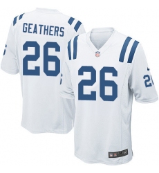Men's Nike Indianapolis Colts #26 Clayton Geathers Game White NFL Jersey
