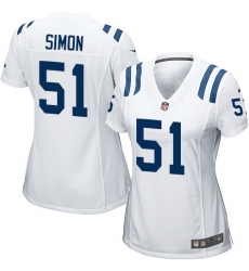 Women's Nike Indianapolis Colts #51 John Simon Game White NFL Jersey