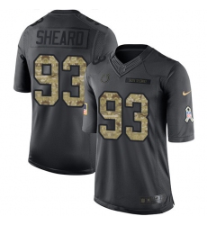 Men's Nike Indianapolis Colts #93 Jabaal Sheard Limited Black 2016 Salute to Service NFL Jersey