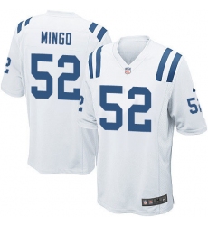Men's Nike Indianapolis Colts #52 Barkevious Mingo Game White NFL Jersey