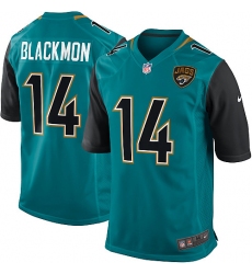Men's Nike Jacksonville Jaguars #14 Justin Blackmon Game Teal Green Team Color NFL Jersey