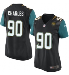 Women's Nike Jacksonville Jaguars #90 Stefan Charles Game Black Alternate NFL Jersey