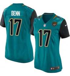 Women's Nike Jacksonville Jaguars #17 Arrelious Benn Game Teal Green Team Color NFL Jersey
