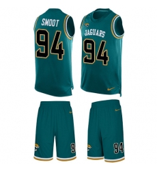 Men's Nike Jacksonville Jaguars #94 Dawuane Smoot Limited Teal Green Tank Top Suit NFL Jersey