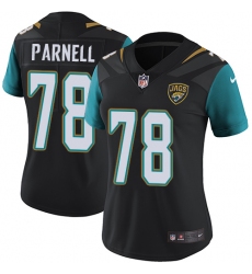 Women's Nike Jacksonville Jaguars #78 Jermey Parnell Black Alternate Vapor Untouchable Limited Player NFL Jersey
