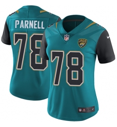 Women's Nike Jacksonville Jaguars #78 Jermey Parnell Elite Teal Green Team Color NFL Jersey