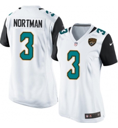 Women's Nike Jacksonville Jaguars #3 Brad Nortman Game White NFL Jersey