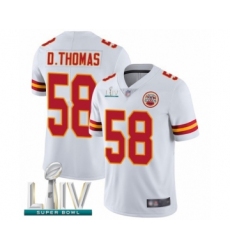 Youth Kansas City Chiefs #58 Derrick Thomas White Vapor Untouchable Limited Player Super Bowl LIV Bound Football Jersey