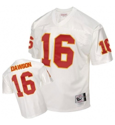 Mitchell and Ness Kansas City Chiefs #16 Len Dawson White Authentic Throwback NFL Jersey