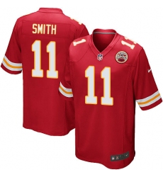 Men's Nike Kansas City Chiefs #11 Alex Smith Game Red Team Color NFL Jersey