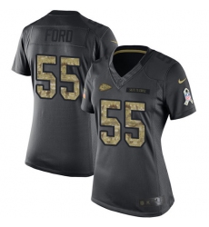 Women's Nike Kansas City Chiefs #55 Dee Ford Limited Black 2016 Salute to Service NFL Jersey