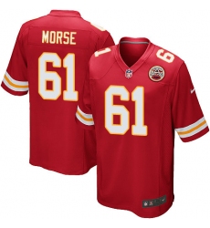 Men's Nike Kansas City Chiefs #61 Mitch Morse Game Red Team Color NFL Jersey