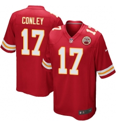 Men's Nike Kansas City Chiefs #17 Chris Conley Game Red Team Color NFL Jersey