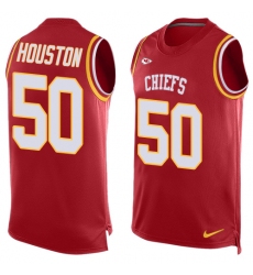 Men's Nike Kansas City Chiefs #50 Justin Houston Limited Red Player Name & Number Tank Top NFL Jersey