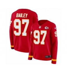 Women's Nike Kansas City Chiefs #97 Allen Bailey Limited Red Therma Long Sleeve NFL Jersey