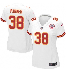 Women's Nike Kansas City Chiefs #38 Ron Parker Game White NFL Jersey
