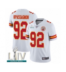 Men's Kansas City Chiefs #92 Tanoh Kpassagnon White Vapor Untouchable Limited Player Super Bowl LIV Bound Football Jersey