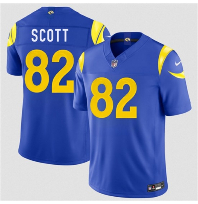 Men's Los Angeles Rams #82 Tyler Scott Royal 2026 F.U.S.E. Vapor Limited Football Stitched Jersey