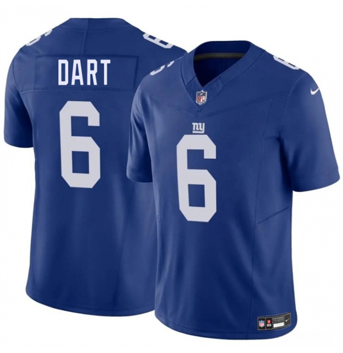 Men's New York Giants #6 Jaxson Dart Blue 2025 Draft F.U.S.E. Vapor Untouchable Limited Football Stitched Jersey