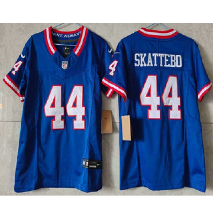Youth New York Giants #44 Cam Skattebo Limited FUSE Blue Classic Vapor Jersey
