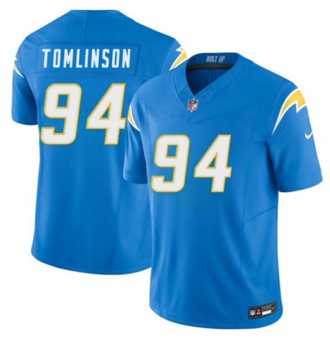 Men's Los Angeles Chargers #94 Dalvin Tomlinson Blue 2026 F.U.S.E. Vapor Limited Football Stitched Jersey