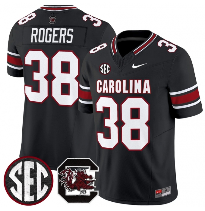Men's South Carolina Fighting Gamecocks #38 George Rogers Black 2026 F.U.S.E. Stitched Nike Jersey